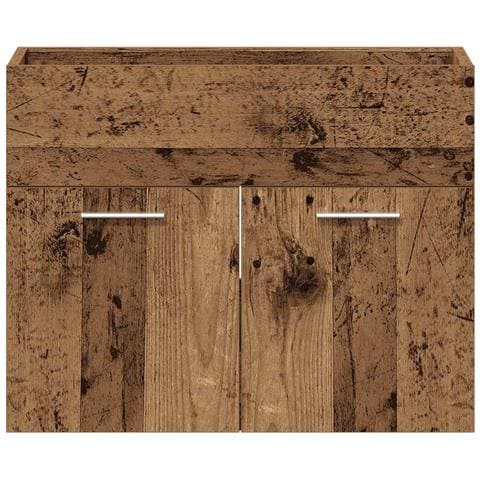 Mobile Lavabo Bagno Legno Antico 60x38,5x46 cm in Truciolato - Foto 2