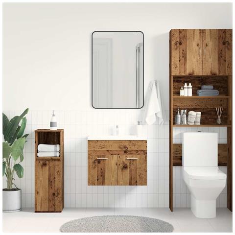 Mobile Lavabo Bagno Legno Antico 60x38,5x46 cm in Truciolato - Foto 9