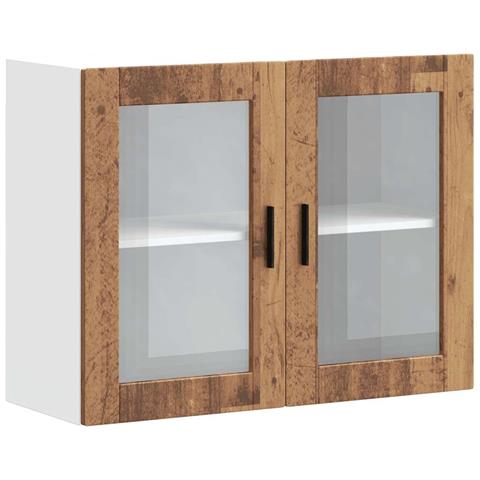 Pensile Da Cucina Con Porta In Vetro Porto Legno Vecchio - Foto 2