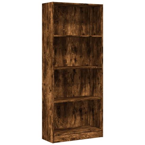 Libreria Rovere Fumo 60x24x143 Cm In Legno Multistrato - Foto 2