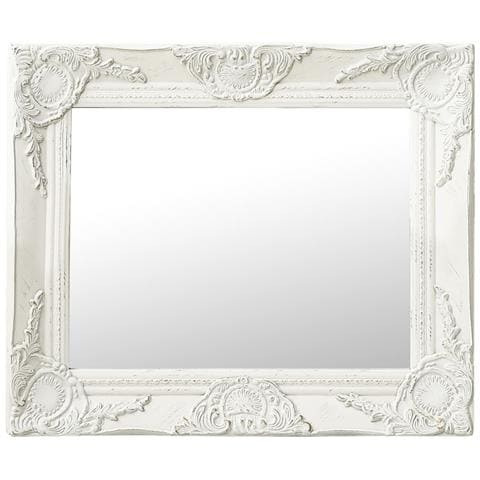 Specchio Da Parete Stile Barocco 50x40 Cm Bianco - Foto 2