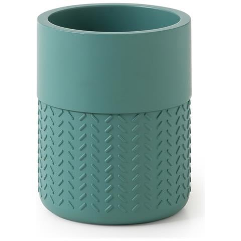 Portaspazzolini D’appoggio In Resina E Bambù Th98 Serie Thea Verde - Foto 1