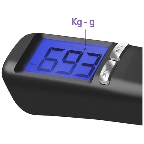 Bilancia Bagagli Digitale 50kg Lcd 4 Unità, Nero - Foto 2