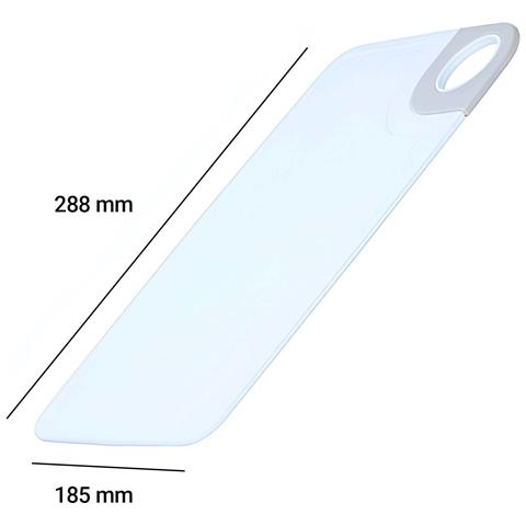 Tagliere Da Cucina In Plastica Con Comoda Maniglia Antigraffio, Blanc / Gris - Foto 2