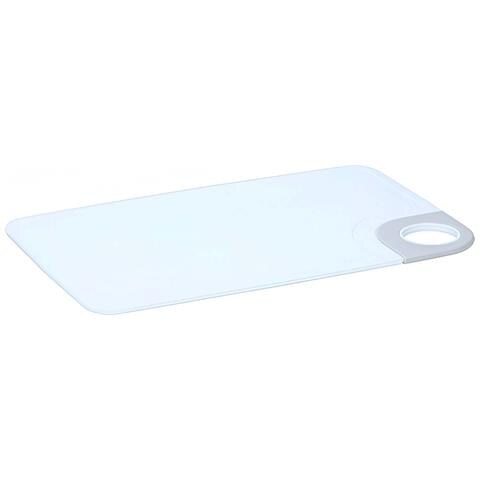 Tagliere Da Cucina In Plastica Con Comoda Maniglia Antigraffio, Blanc / Gris - Foto 1
