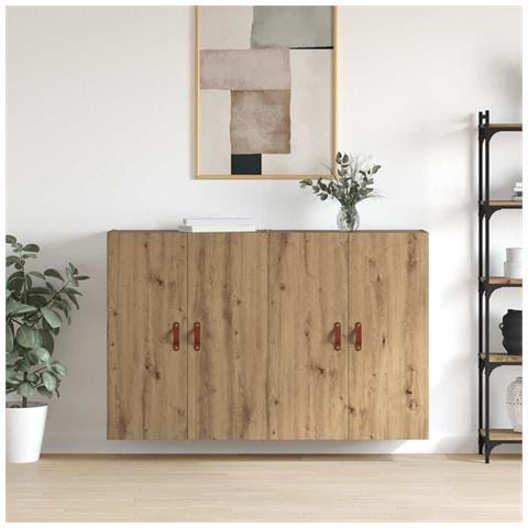 Armadi da Muro 2 pcs rovere artigianale 69.5 x 34 x 90 cm - Foto 2