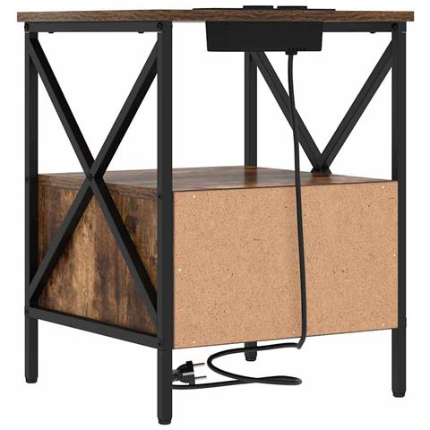 Armadio da Notte 2 pcs Rovere fumo 41.5 x 40.5 x 55 cm - Foto 9