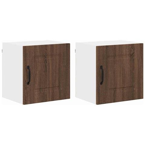 Pensile cucina con porta 2 pcs Rovere Marrone 40 x 31 x 40 cm - Foto 1