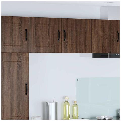 Pensile cucina con porta 2 pcs Rovere Marrone 40 x 31 x 40 cm - Foto 2