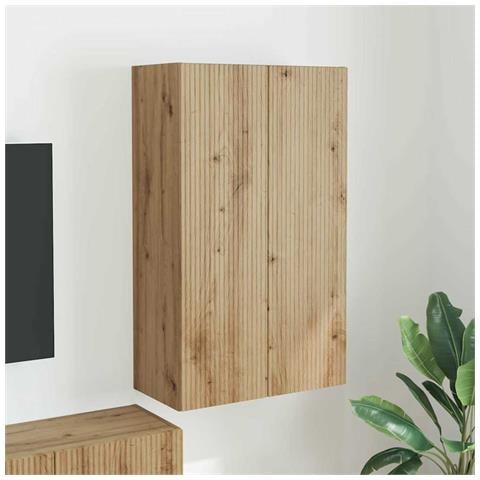 Mobile TV da parete Rovere artigianale 59,5 x 31 x 100 cm - Foto 2