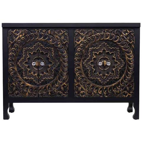 Credenza In Legno Con 4 Porte 100,5x26x70 - Foto 2