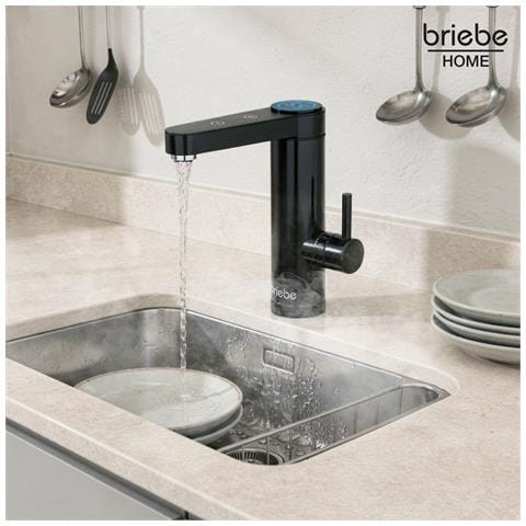 Ih1206 Rubinetto Elettrico Con Scaldabagno Istantaneo, Acqua Calda Subito Display, Inox 3600w Nero - Foto 2
