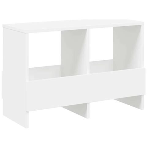 Scaffale per riviste Bianco 68,5 x 30 x 45 cm - Foto 1