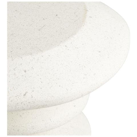 Tavolino Da Appoggio Blackburn In Fiberclay Bianco Forma Scultorea 43x39x45 Cm - Foto 2