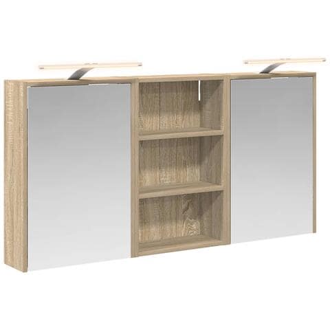 Set di Armadi da Bagno con lo scaffale 3 pcs 126 x 16 x 62.5 cm - Foto 1