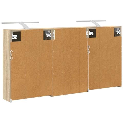 Set di Armadi da Bagno con lo scaffale 3 pcs 126 x 16 x 62.5 cm - Foto 9