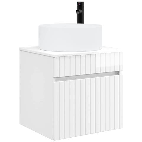 Mobile lavabo da parete Bianco Lucido 49 x 44,5 x 65,5 cm - Foto 1