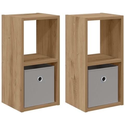 Comodino 2 pcs Rovere artigianale 25,5 x 22 x 49,5 cm - Foto 1