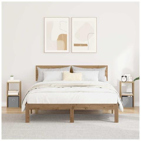 Comodino 2 pcs Rovere artigianale 25,5 x 22 x 49,5 cm - Foto 2