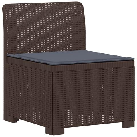 Divano da Giardino a 1 Posto con Cuscino Aspetto Rattan PP - Foto 1