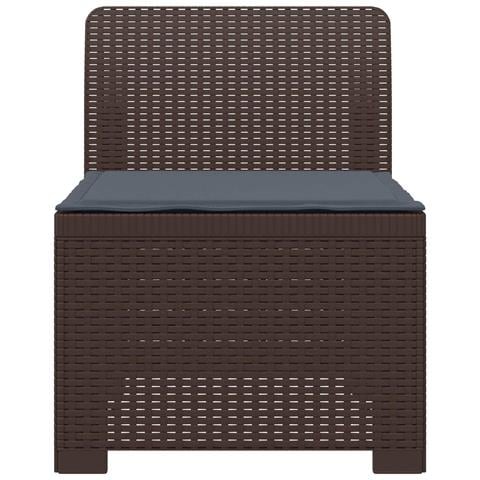 Divano da Giardino a 1 Posto con Cuscino Aspetto Rattan PP - Foto 2