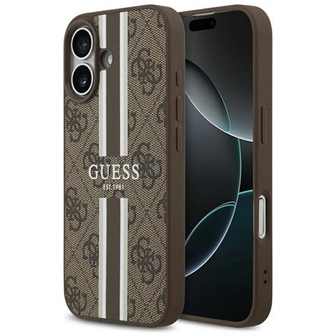 Custodia Per Iphone 17 Con Design A Righe Marroni Magsafe Di Guess - Foto 2