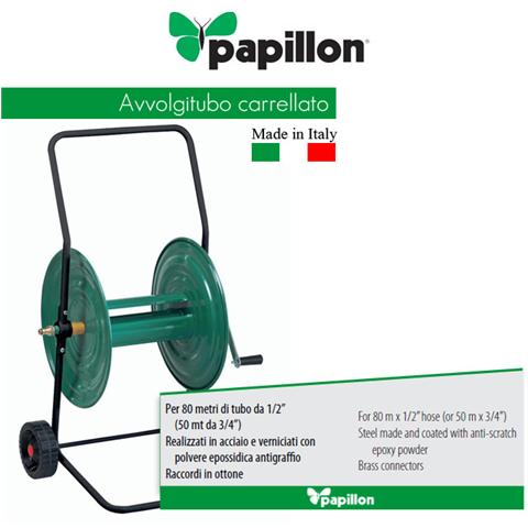 Carrello avvolgitubo da irrigazione Tubo 1/2 pol. 80 m 3/4 pol. 50 m - Foto 2