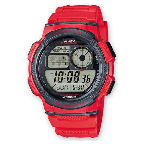 Ae-1000w-4avef. Perfetto Per Nuotare E Fare Snorkeling: L'orologio È Impermeabile Fino A 10 Bar/100 Metri. L'indicazione Dei Metri Si Riferisce Non A Una Profondità  Di Immersione Ma Alla Pressione Atmosferica Che È Stata Utilizzata Nell'ambito - Foto 1