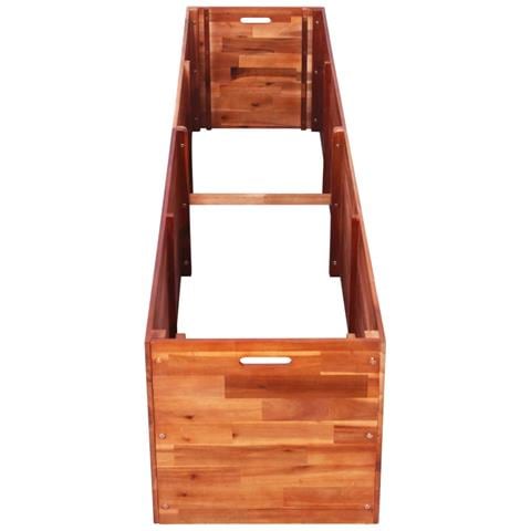 Fioriera Da Giardino In Legno Di Acacia 200x50x50 Cm - Foto 6