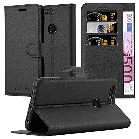 Cadorabo Custodia Compatibile Con Honor 8 In Nero Carbone - Coperchio Protettiva Con Chiusura Magnetica, Funzione Stand E Tasca Per Le Carte - Foto 8