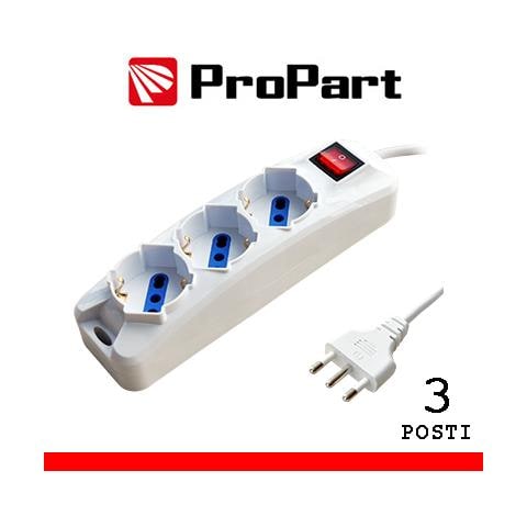 Multipresa 3 Prese Bipasso / schuko Pem3503-w - Foto 1