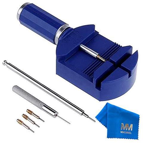 Tool Kit Watch Band Strap Pin Di Collegamento Di Rimozione Di Riparazione Regolabile Per Orologiai Con 3 X Extra Pin 1 X Molla Di Spinta 1 X Acciaio Punch - Foto 1