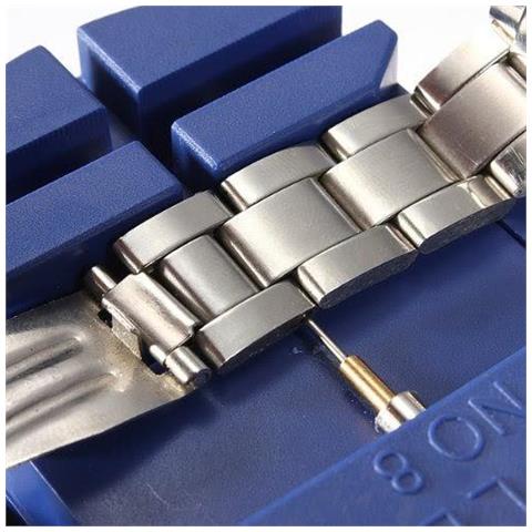 Tool Kit Watch Band Strap Pin Di Collegamento Di Rimozione Di Riparazione Regolabile Per Orologiai Con 3 X Extra Pin 1 X Molla Di Spinta 1 X Acciaio Punch - Foto 4