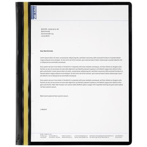 Cartellina Con Fermafoglio PVC Nero - Foto 2