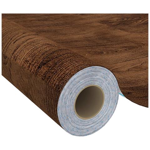 Pellicole Autoadesive Mobili 2 pz Rovere Scuro 500x90 cm PVC - Foto 2