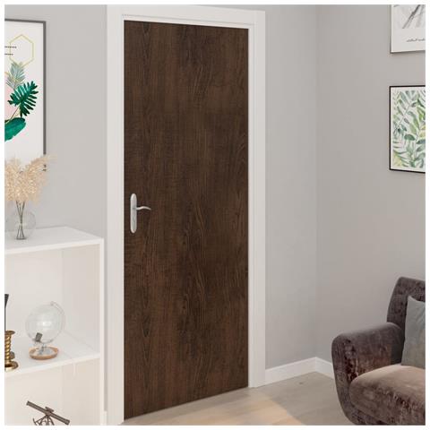 Pellicole Autoadesive Mobili 2 pz Rovere Scuro 500x90 cm PVC - Foto 6