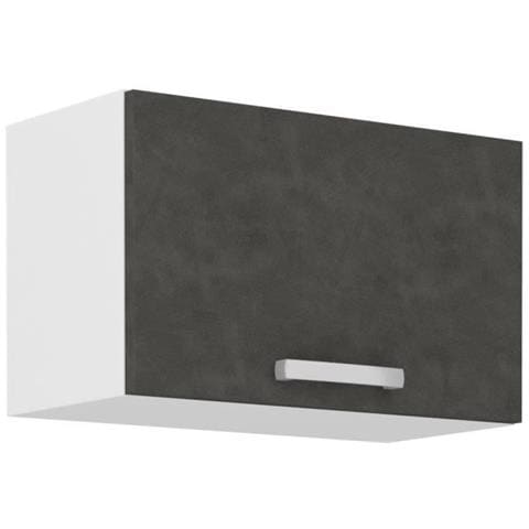 Mobile Cappa Con Anta Basculante - Grigio Opaco - L 60 X 31,6 X H 36 Cm - Lassen - Foto 1