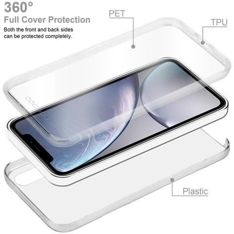 Custodia Compatibile Con Apple Iphone Xr In Transparente - 360° Full Body Copertura Protettiva - Protezione Anteriore E Posteriore, Protezione A Tutto Tondo Con Protezione Del Display - Foto 7