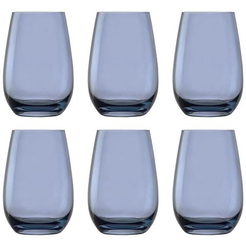Bicchieri Coloreati Elements 6er-set, Blu Grigio, 465 Ml - Foto 2
