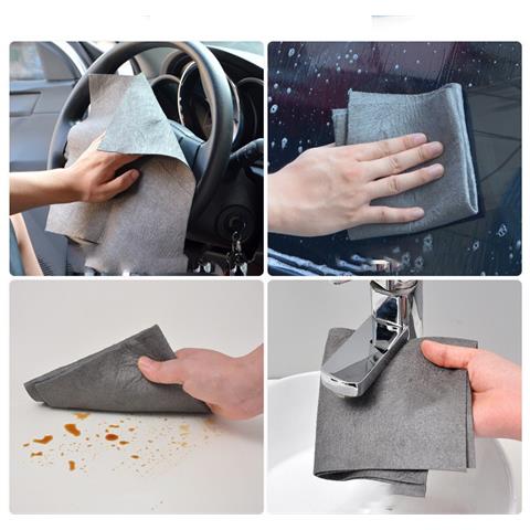 Panno Per La Pulizia Di Stracci Magici Da 10 Pezzi Per La Pulizia Di Finestre Vetri Automobili Grigio Scuro - Foto 8