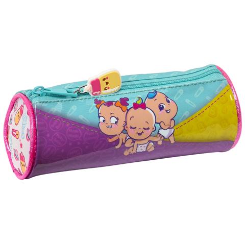 Astuccio Scuola Cilindrico The Bellies 20 X 7 X 7 Cm Viola Turchese Bianco - Foto 1