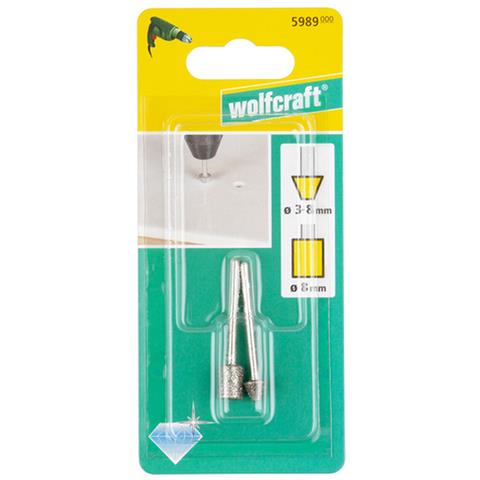 Mole Abrasive Wolfcraft 5989000 Conica Cilindrica Ø 8 Mm (2 Pezzi) - Foto 4