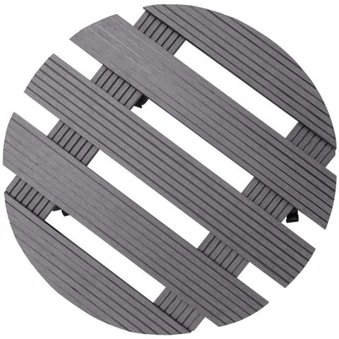 Carrelli Porta Piante 4 Pz Grigi 30x7,5 Cm Wpc - Foto 3