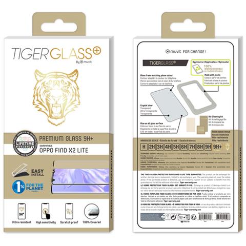 Salvadisplay In Vetro Temperato Per Oppo Find X2 Lite Antibatterico, Trasparente - Foto 1