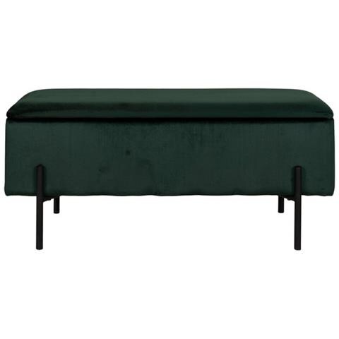 Panca Con Portaoggetti Watford - Verde - Poliestere - 36,5x95x46 Cm - Foto 1