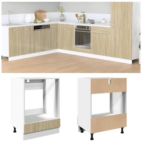 Mobile Per Forno Rovere Sonoma 60x46x81,5 Cm Legno Multistrato - Foto 1