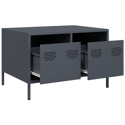 Mobile Tv Antracite 68x50x43,5 Cm In Acciaio Laminato A Freddo - Foto 2