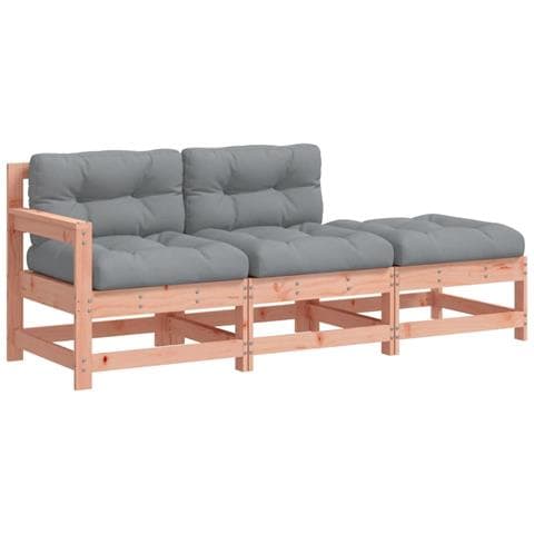 Set Divani Giardino 3pz Con Cuscini Legno Massello Di Douglas - Foto 2