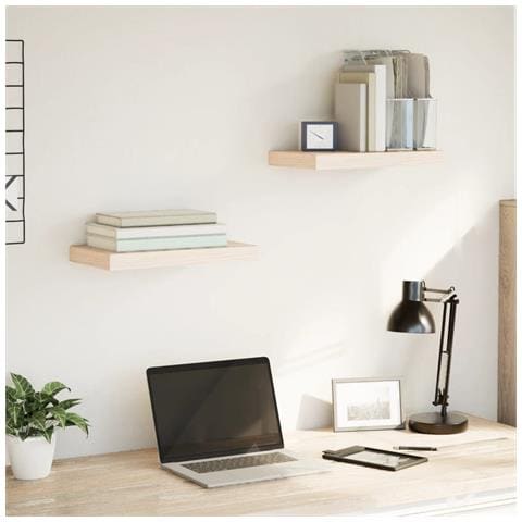 Mensole Pensili 2 Pz 40x23,5x4 Cm In Truciolato - Foto 1