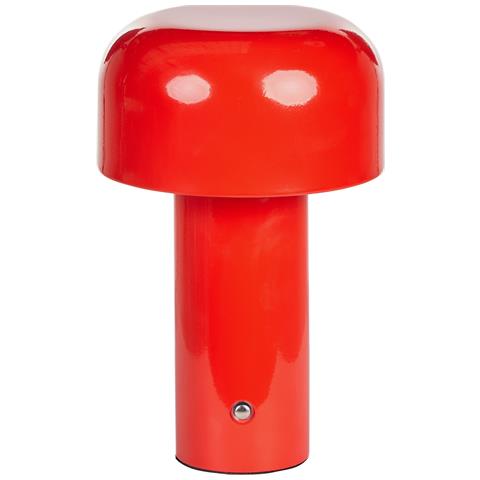 Lampada Da Tavolo Senza Fili A Led Besos Con Dimmer Metallo Rosso - Foto 2